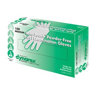 Special Pack of 5 GLOVE N/S VINYL PF 2613 DYNAREX LARGE 100Box - 3 Kings Medical Supplies