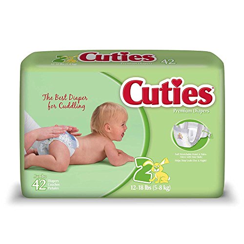 Cuties Premium Baby Diapers, Size 2, Pack 42