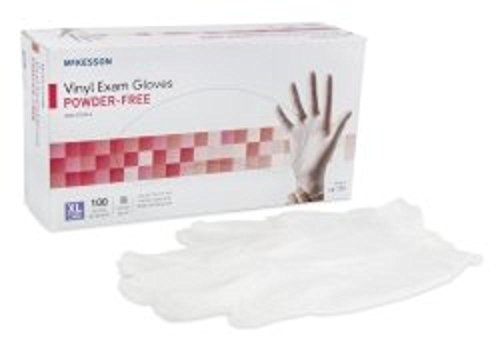 MCKESSON Exam Glove McKesson NonSterile Powder Free Vinyl Smooth Clear X-Large Ambidextrous (#14-120, Sold Per Box)