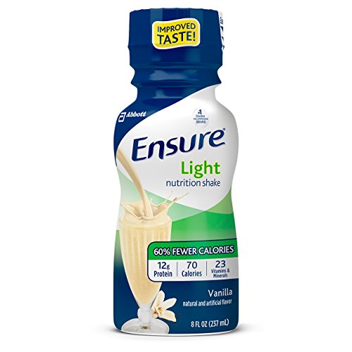 Ensure Light Nutrition Shake, Vanilla, 8oz, 24 count (Packaging May Vary)