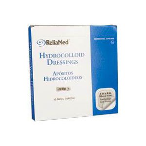 ZDHC44B - ReliaMed Sterile Latex-Free Hydrocolloid Dressing with Film Back an...