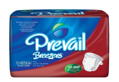 Breezers By PrevailÃƒÂƒÃ‚Â‚ÃƒÂ‚Ã‚Â® Adult Brief , Medium, White, 32-44, 6 Bag...
