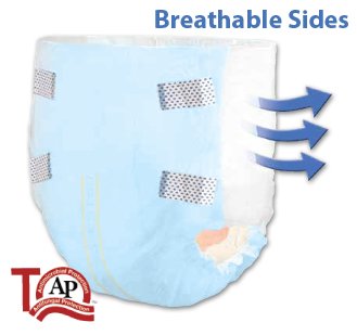 Tranquility SmartCore Disposable Briefs- Large, Blue