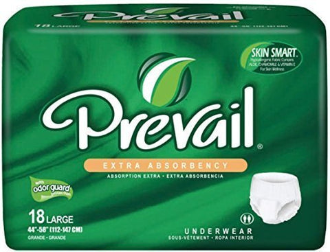 Prevail Protective Underwear, Large, Latex Free Sold By Bag 18/Ea by First Quality
