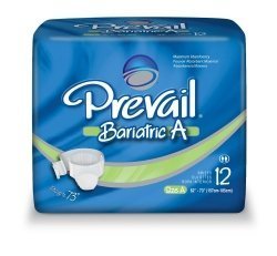 Incontinent Brief Prevail Tab Closure 2X-Large Disposable Heavy Absorbency 12Ea/Pk by FIRST QUAL