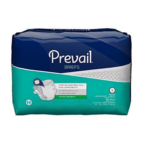 Prevail Briefs Youth Case of 96 (6 Packs of 16) - PV-015 by FQ