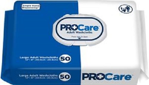 First Quality Procare Adult Washcloth CRW-050, 12"x 8", Soft Pack- Pack 50