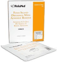 6X6 Adh Bordered Foam Drsng W/Film Backing,10/Box