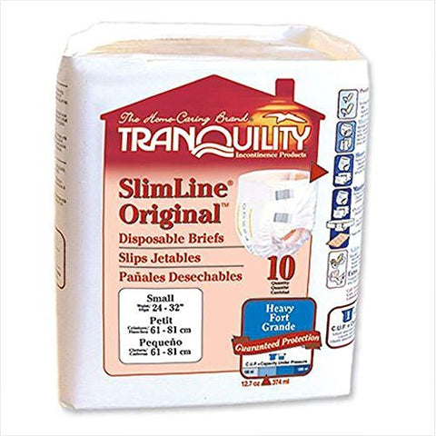 Tranquility/Principle Bus Ent Slimline Briefs, Small, 10 per Bag (10 Packs)