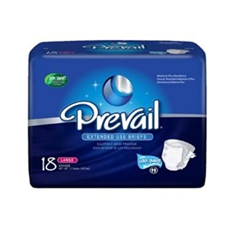 MCK13303100 - Adult Incontinent Brief Prevail PM Tab Closure Large Disposable Heavy Absorbency