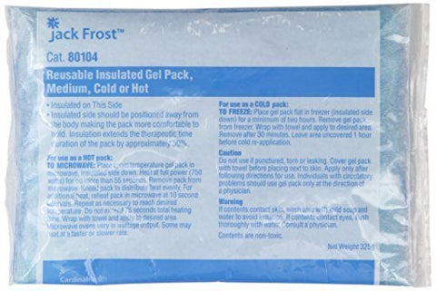 Cardinal 80104 Pack Hot/Cold Jack Frost Gel Med 9x6" LF Reusable