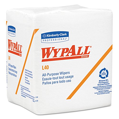 L40 Cloth-Like 1/4-Fold Wipers, 12 1/2 X 12, 56/box, 18 Packs/carton