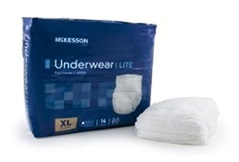 Absorbent Underwear McKesson Pull On XL Disposable Light Absorbency (Bag)