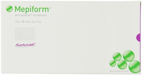 Mepiform with Safetac® Technology self adherent soft silicone, 4x7, BX/5