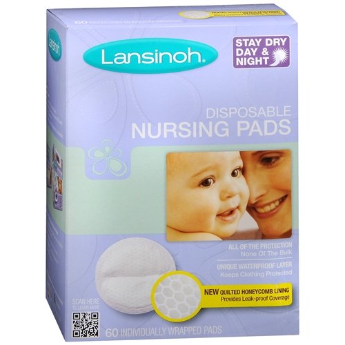 Lansinoh 20265 Disposable Nursing Pads, 60-Count Boxes (Pack of 3)