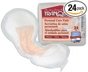 Tranquility Personal Care Pads 10.5" x 5.5", Light Absorbency (4 Pack of 24) - 3 Kings Medical Supplies