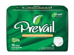 Absorbent Underwear Prevail X-tra Pull On Large Disposable Moderate Absorb. (PK) - 3 Kings Medical Supplies