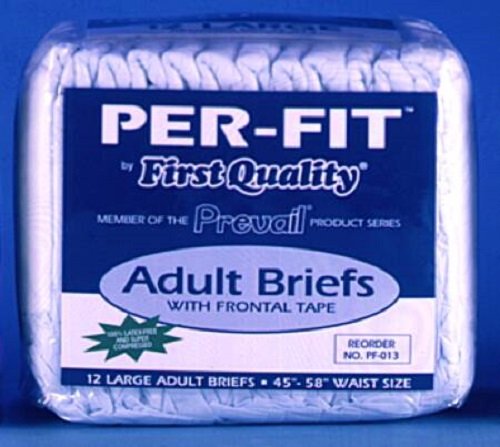 First Qual 23333100 Incontinent Brief Prevail Per-fit Easy-lock Fasteners (el...