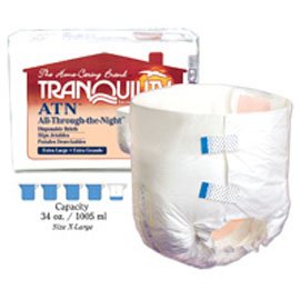 Tranquility Atn All- Through- The-Night Disposable Briefs - Case/96 (Large 45"- 58")