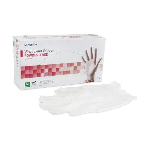 Mckesson Vinyl Exam Gloves Powder-free Non-sterile Medium 100 Ct(2 Pack)