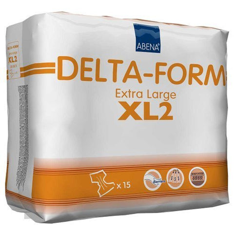 Abena Delta-Form XL2 Briefs, X-Large, Case/60 (4/15s) by Abena