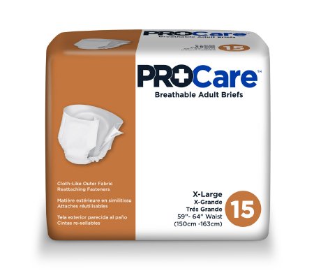 First Quality Incontinent Brief ProCare Tab Closure X-Large Disposable Heavy Absorbency (#CRB-014/1, Sold Per Bag)