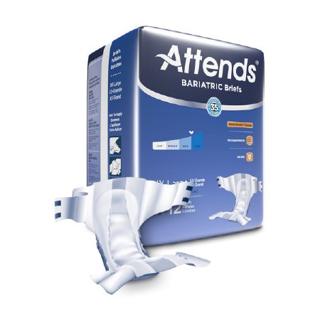 Attends Breathable Fitted Briefs w/ Flex Tabs, Size XXL, Case/48 (4 bags/12) - 3 Kings Medical Supplies