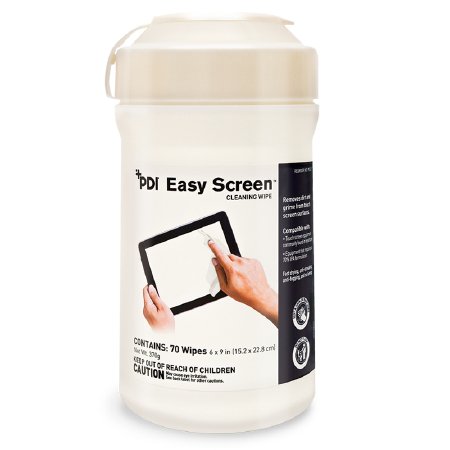 PDI Easy Screen Cleaning Wipe Touchscreen Cleaner 6" x 9" wipes 70 count