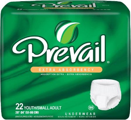 Prevail Extra Absorbency Underwear, Youth/Small Adult, 22-Count (Pack of 4)