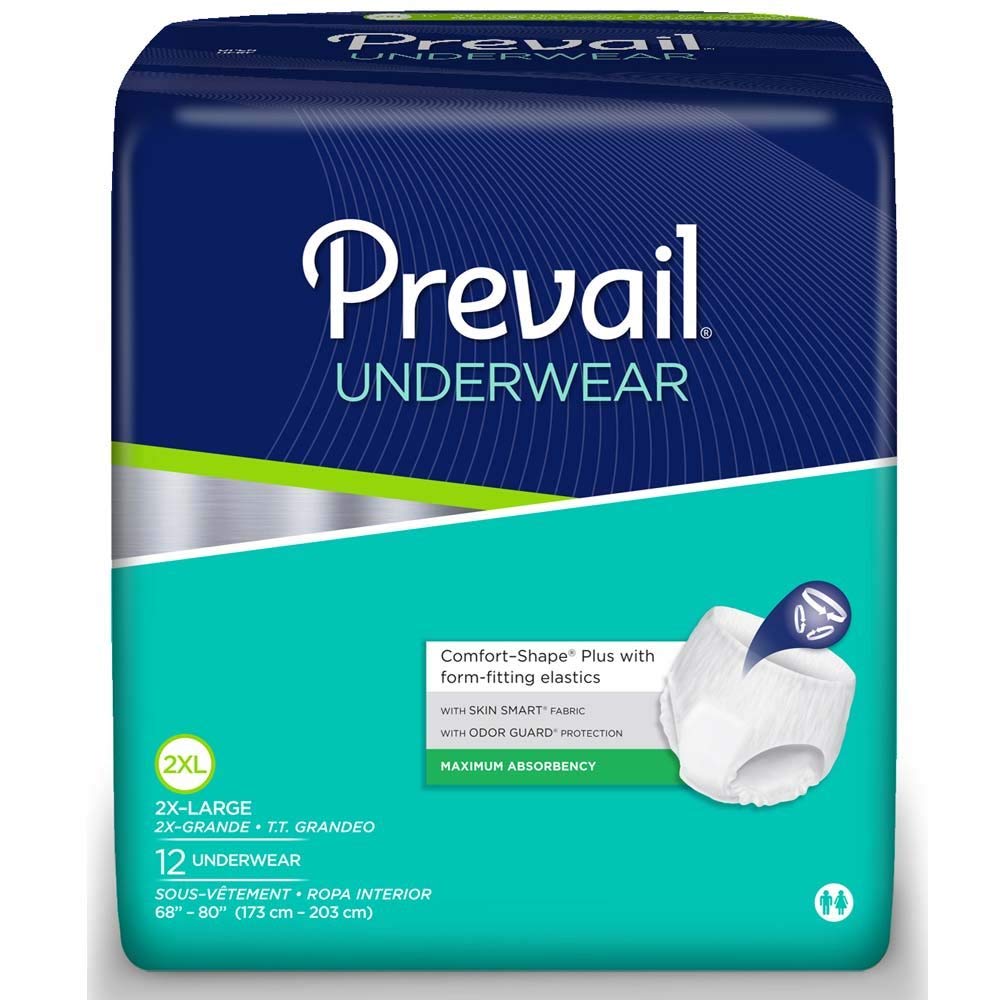 First Quality Prevail Adult Underwear - 2XL - (68" - 80")