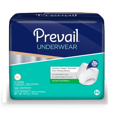Prevail Maximum Absorbency Underwear, X-Large, Case of 56 (4 Packs of 14)