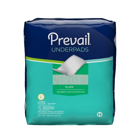 Prevail Fluff Underpad, Large, 15 Count