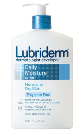 Lubriderm Daily Moisture Lotion, Fragrance-Free, 16 Fl. Oz (Pack of 6)
