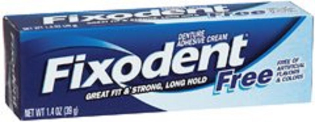 Fixodent Free Dental Adhesive Cream 1.4 oz. (Pack of 6)