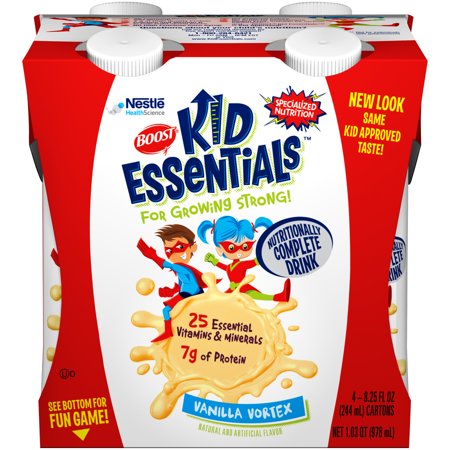 Boost Kids Essentials Nutritional Drink, Vanilla, 8.25 oz (Pack of 16)