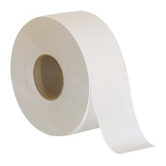 13718 White 1-Ply Jumbo Jr. Bathroom Tissue, 2000' Length x 3.5" Width (8 Rolls)