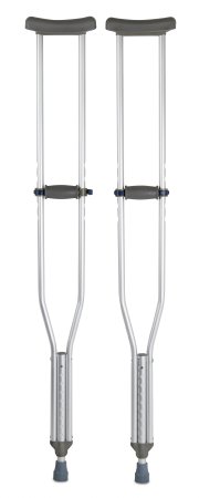 Tall Underarm Crutch, Adult Crutches,  Adjustable User Height 5'10" to 6'6", 300 lb. Capacity