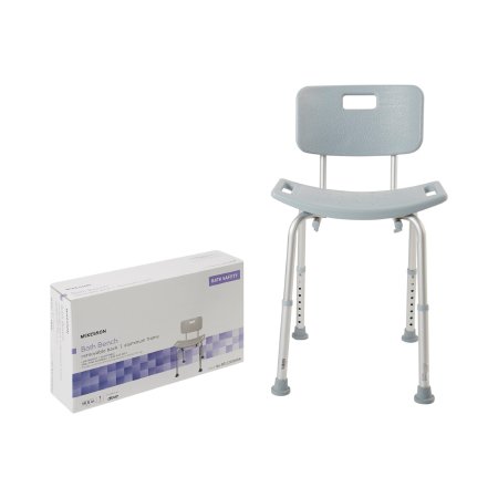 McKesson Aluminum Bath Bench with Removable Back - Slip Resistant Tips - 1 Each / Each - 20243501