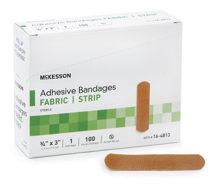 Performance Bandage Adhesive Fabric Strip 3/4"X3" Latex Free - Box of 100 (2)
