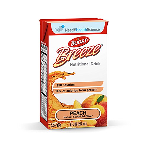 Boost Breeze Nutritional Drink, Peach, 8 fl oz Box, 27 Pack