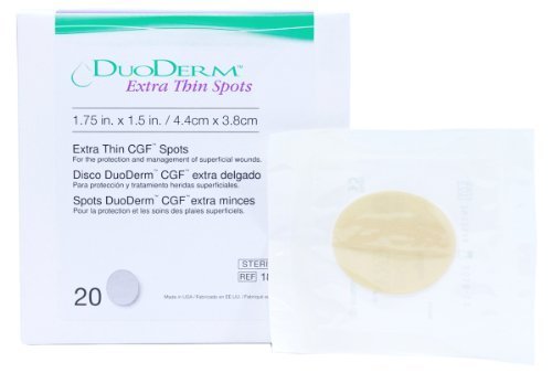 Duoderm Extra Thin Spots Wound Dressings 1.75" x 1.5" - Box of 20 by Duoderm