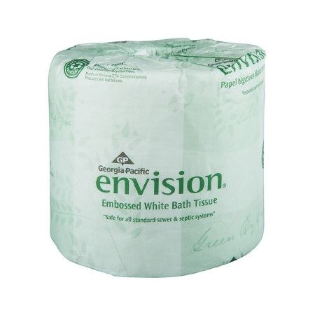 Envision EPA Compliant White Embossed Bathroom Tissue Roll -- 80 per case.