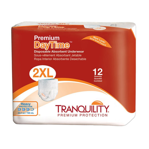 Tranquility 2108 Premium DayTime Pull-On Underwear XXL Pack of 12 (62-80 in.)