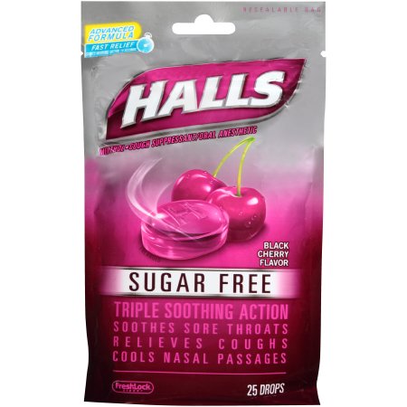 Halls Black Cherry Flavor 25 Drops
