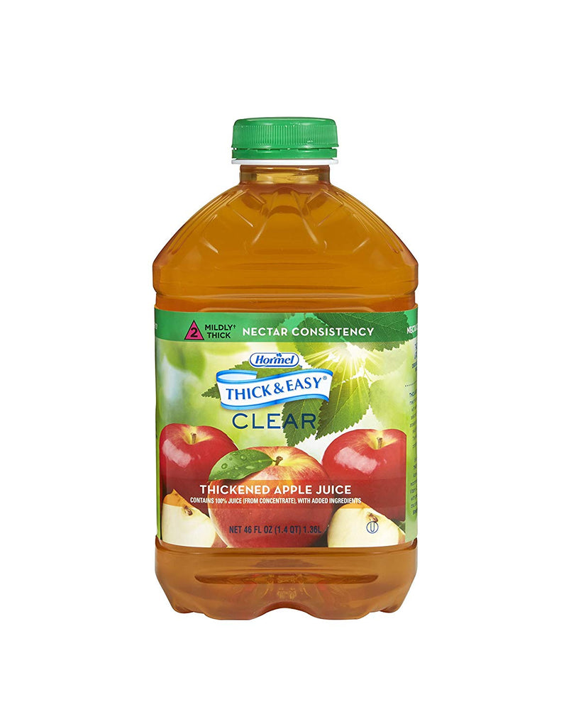 Thick & Easy Clear Thickened Apple Juice, Nectar Consistency, 46 Ounce (Pack of 6