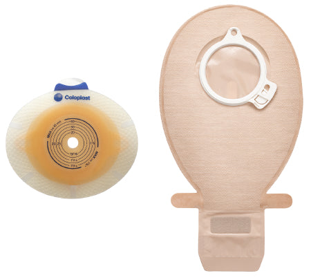 Coloplast SenSura Click Two-Piece Pre-Cut Convex Light Standard Wear Skin Barrier with Flange and Belt Tabs 7/8" Stoma O