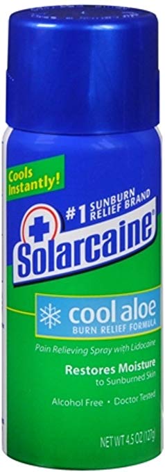 Schering Plough Solarcaine Aloe Sun Burn Relief Brand, 4.5 Ounce - 12 per case