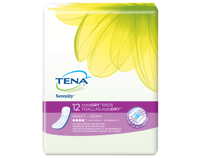 Special 3 packs of Tena Serenity Bladder Pads - Heavy Pad - 54 per pack - SCA Personal Care 49400