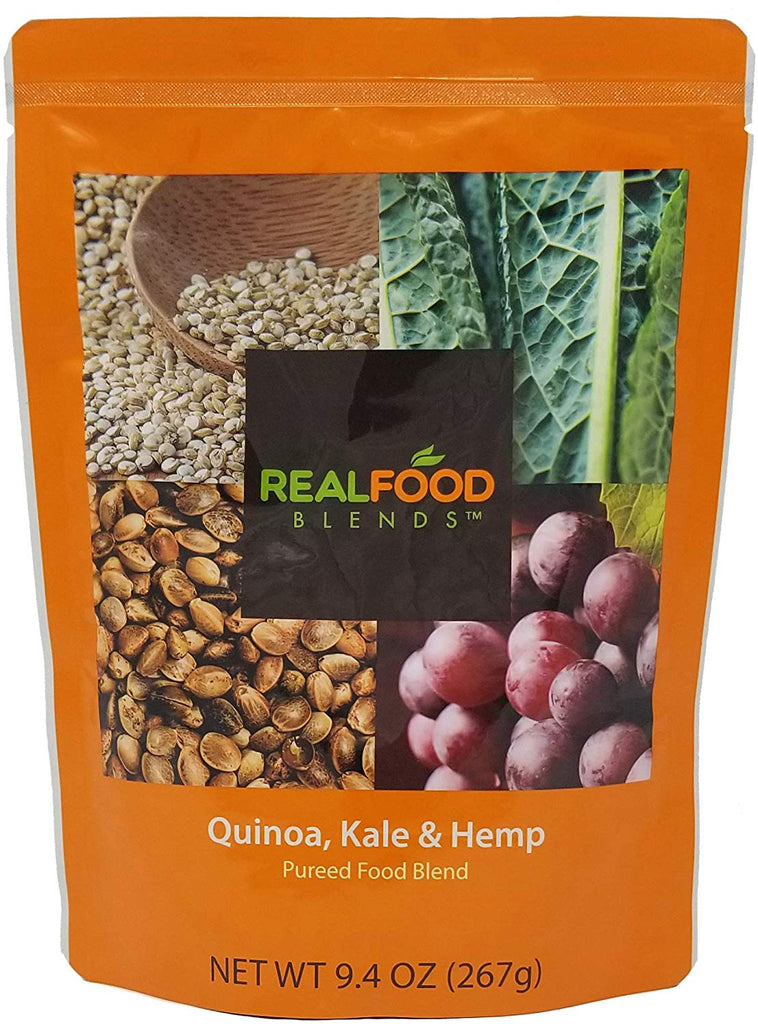 Real Food Blends Quinoa, Kale & Hemp Pureed Blended Meal, 9.4 oz Package (Pack of 12)
