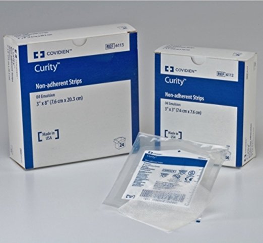 Sterile Curity Oil Emulsion Non-Adhering Dressing Gauze 3 X 3 Inch 6112 BX/50